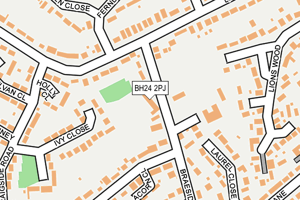 BH24 2PJ map - OS OpenMap – Local (Ordnance Survey) BH24 2PJ map - OS OpenMap – Local (Ordnance Survey)