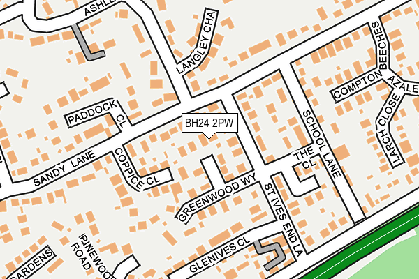 BH24 2PW map - OS OpenMap – Local (Ordnance Survey) BH24 2PW map - OS OpenMap – Local (Ordnance Survey)