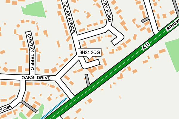 BH24 2QG map - OS OpenMap – Local (Ordnance Survey) BH24 2QG map - OS OpenMap – Local (Ordnance Survey)