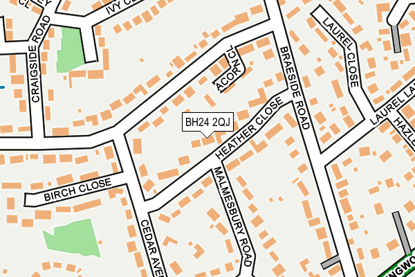 BH24 2QJ map - OS OpenMap – Local (Ordnance Survey) BH24 2QJ map - OS OpenMap – Local (Ordnance Survey)