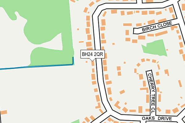BH24 2QR map - OS OpenMap – Local (Ordnance Survey) BH24 2QR map - OS OpenMap – Local (Ordnance Survey)