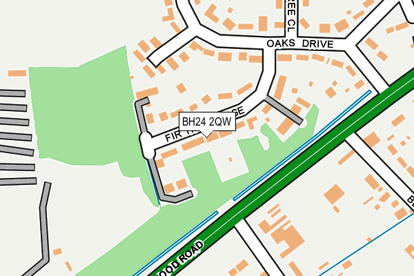 BH24 2QW map - OS OpenMap – Local (Ordnance Survey) BH24 2QW map - OS OpenMap – Local (Ordnance Survey)