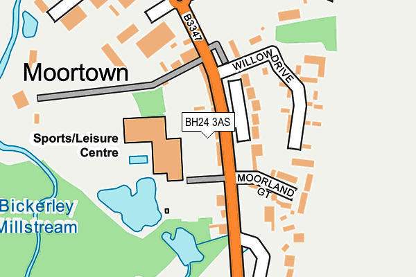 BH24 3AS map - OS OpenMap – Local (Ordnance Survey)