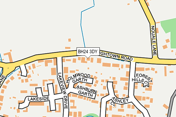 BH24 3DY map - OS OpenMap – Local (Ordnance Survey) BH24 3DY map - OS OpenMap – Local (Ordnance Survey)