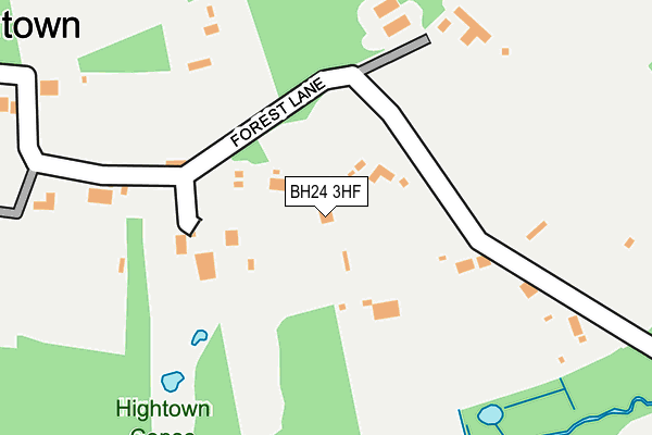 BH24 3HF map - OS OpenMap – Local (Ordnance Survey) BH24 3HF map - OS OpenMap – Local (Ordnance Survey)