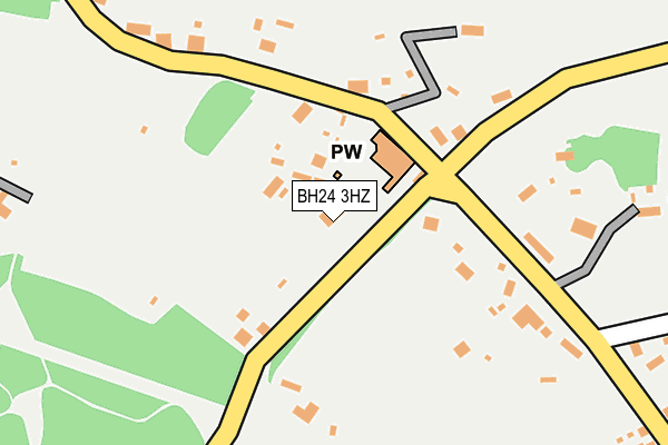 BH24 3HZ map - OS OpenMap – Local (Ordnance Survey) BH24 3HZ map - OS OpenMap – Local (Ordnance Survey)