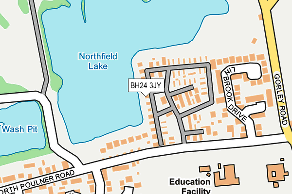 BH24 3JY map - OS OpenMap – Local (Ordnance Survey) BH24 3JY map - OS OpenMap – Local (Ordnance Survey)