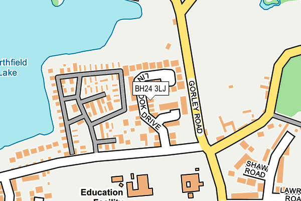 BH24 3LJ map - OS OpenMap – Local (Ordnance Survey) BH24 3LJ map - OS OpenMap – Local (Ordnance Survey)