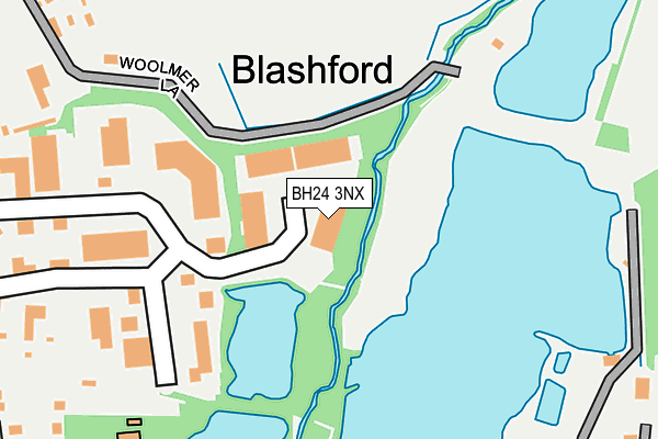 BH24 3NX map - OS OpenMap – Local (Ordnance Survey) BH24 3NX map - OS OpenMap – Local (Ordnance Survey)