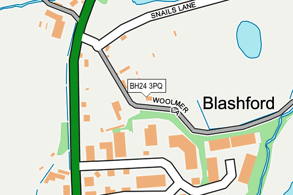 BH24 3PQ map - OS OpenMap – Local (Ordnance Survey) BH24 3PQ map - OS OpenMap – Local (Ordnance Survey)