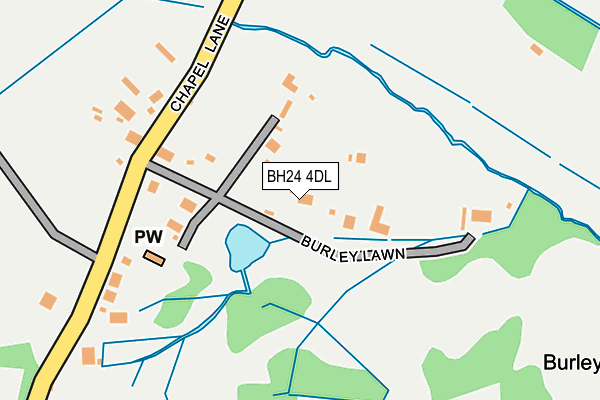 BH24 4DL map - OS OpenMap – Local (Ordnance Survey) BH24 4DL map - OS OpenMap – Local (Ordnance Survey)