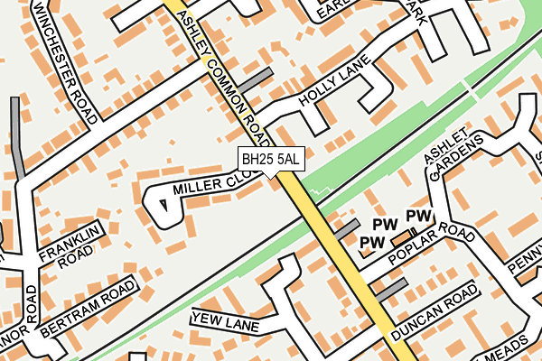 BH25 5AL map - OS OpenMap – Local (Ordnance Survey) BH25 5AL map - OS OpenMap – Local (Ordnance Survey)