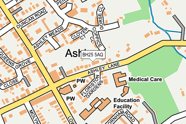 BH25 5AQ map - OS OpenMap – Local (Ordnance Survey) BH25 5AQ map - OS OpenMap – Local (Ordnance Survey)