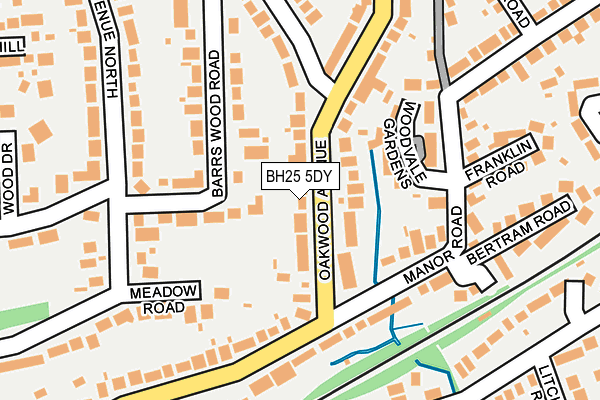 BH25 5DY map - OS OpenMap – Local (Ordnance Survey) BH25 5DY map - OS OpenMap – Local (Ordnance Survey)