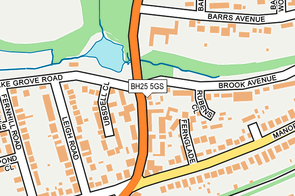 BH25 5GS map - OS OpenMap – Local (Ordnance Survey) BH25 5GS map - OS OpenMap – Local (Ordnance Survey)