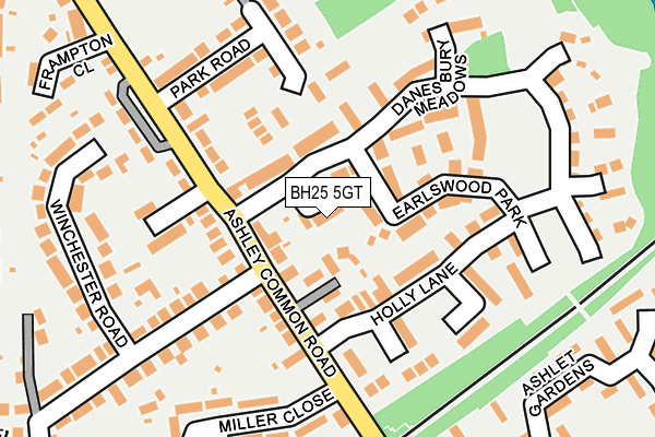 BH25 5GT map - OS OpenMap – Local (Ordnance Survey) BH25 5GT map - OS OpenMap – Local (Ordnance Survey)