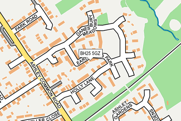 BH25 5GZ map - OS OpenMap – Local (Ordnance Survey) BH25 5GZ map - OS OpenMap – Local (Ordnance Survey)