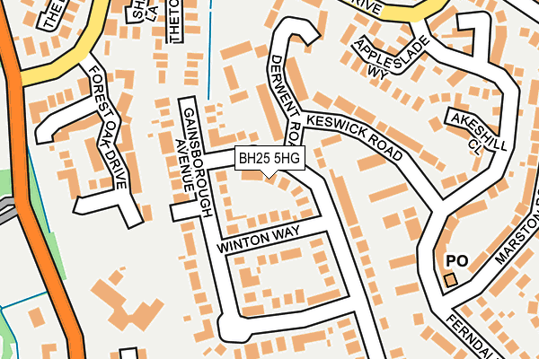 BH25 5HG map - OS OpenMap – Local (Ordnance Survey) BH25 5HG map - OS OpenMap – Local (Ordnance Survey)