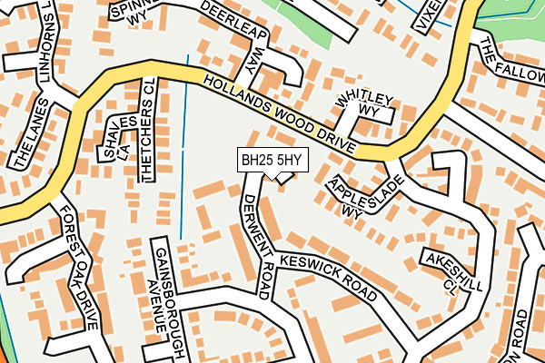 BH25 5HY map - OS OpenMap – Local (Ordnance Survey) BH25 5HY map - OS OpenMap – Local (Ordnance Survey)
