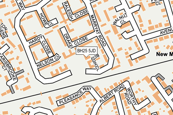 BH25 5JD map - OS OpenMap – Local (Ordnance Survey) BH25 5JD map - OS OpenMap – Local (Ordnance Survey)