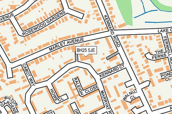 BH25 5JE map - OS OpenMap – Local (Ordnance Survey) BH25 5JE map - OS OpenMap – Local (Ordnance Survey)