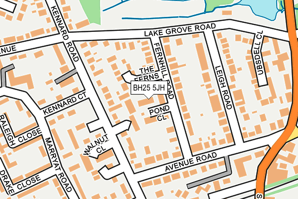 BH25 5JH map - OS OpenMap – Local (Ordnance Survey) BH25 5JH map - OS OpenMap – Local (Ordnance Survey)