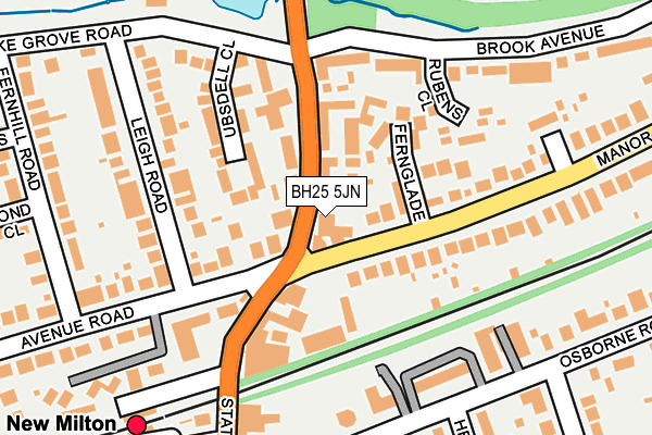BH25 5JN map - OS OpenMap – Local (Ordnance Survey) BH25 5JN map - OS OpenMap – Local (Ordnance Survey)