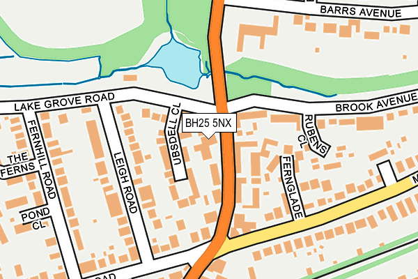 BH25 5NX map - OS OpenMap – Local (Ordnance Survey) BH25 5NX map - OS OpenMap – Local (Ordnance Survey)