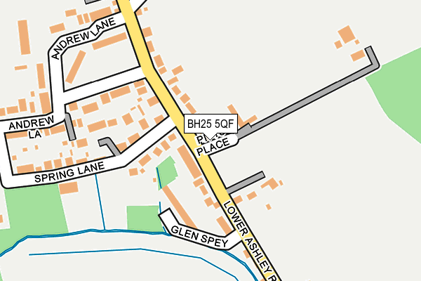 BH25 5QF map - OS OpenMap – Local (Ordnance Survey) BH25 5QF map - OS OpenMap – Local (Ordnance Survey)