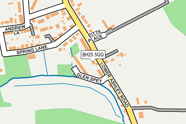 BH25 5QG map - OS OpenMap – Local (Ordnance Survey) BH25 5QG map - OS OpenMap – Local (Ordnance Survey)