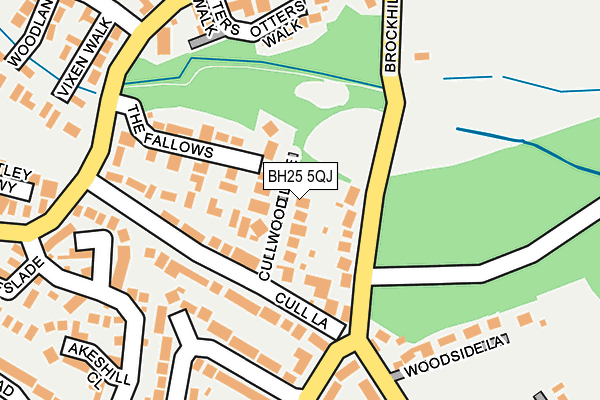 BH25 5QJ map - OS OpenMap – Local (Ordnance Survey)