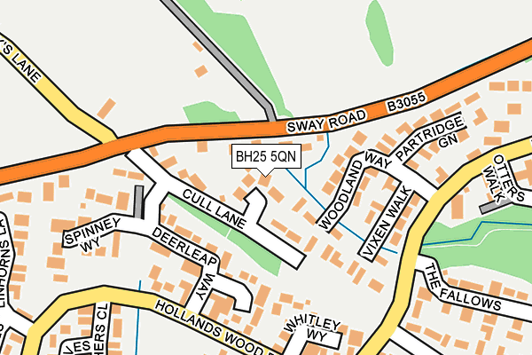 BH25 5QN map - OS OpenMap – Local (Ordnance Survey) BH25 5QN map - OS OpenMap – Local (Ordnance Survey)