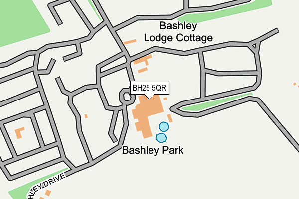 BH25 5QR map - OS OpenMap – Local (Ordnance Survey) BH25 5QR map - OS OpenMap – Local (Ordnance Survey)
