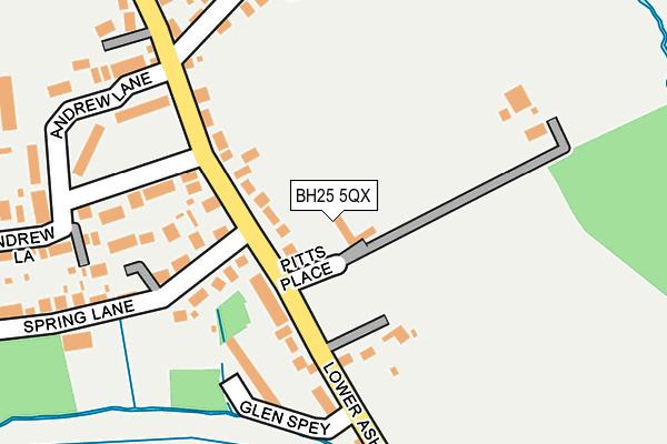 BH25 5QX map - OS OpenMap – Local (Ordnance Survey) BH25 5QX map - OS OpenMap – Local (Ordnance Survey)