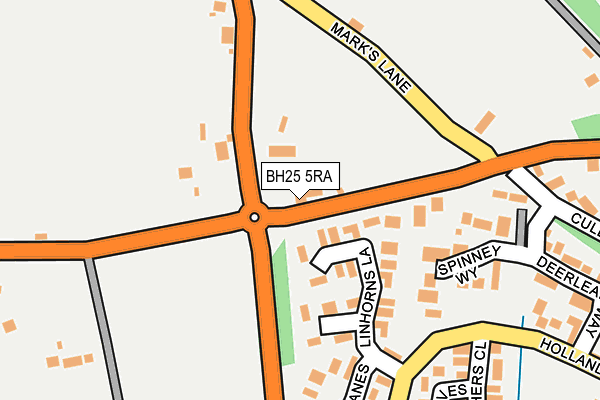 BH25 5RA map - OS OpenMap – Local (Ordnance Survey) BH25 5RA map - OS OpenMap – Local (Ordnance Survey)