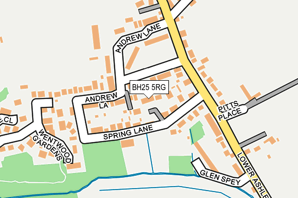 BH25 5RG map - OS OpenMap – Local (Ordnance Survey) BH25 5RG map - OS OpenMap – Local (Ordnance Survey)
