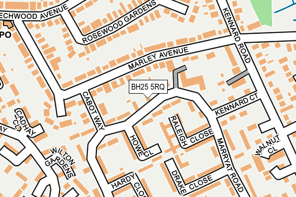 BH25 5RQ map - OS OpenMap – Local (Ordnance Survey) BH25 5RQ map - OS OpenMap – Local (Ordnance Survey)