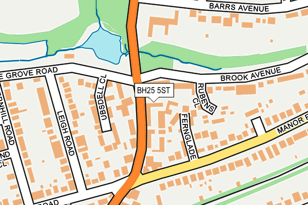 BH25 5ST map - OS OpenMap – Local (Ordnance Survey) BH25 5ST map - OS OpenMap – Local (Ordnance Survey)