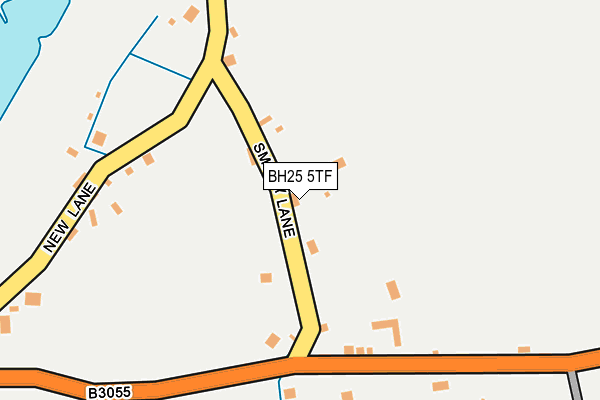BH25 5TF map - OS OpenMap – Local (Ordnance Survey)