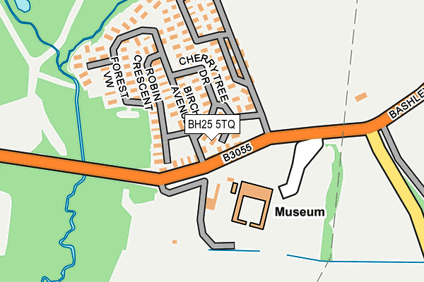 BH25 5TQ map - OS OpenMap – Local (Ordnance Survey) BH25 5TQ map - OS OpenMap – Local (Ordnance Survey)