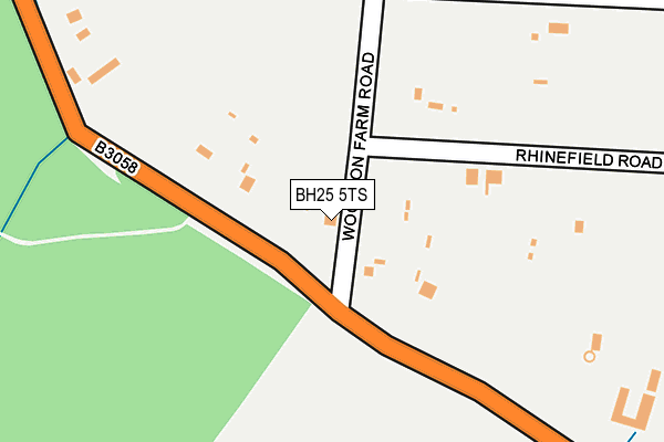 BH25 5TS map - OS OpenMap – Local (Ordnance Survey) BH25 5TS map - OS OpenMap – Local (Ordnance Survey)
