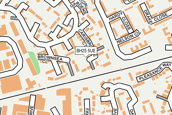BH25 5UE map - OS OpenMap – Local (Ordnance Survey) BH25 5UE map - OS OpenMap – Local (Ordnance Survey)