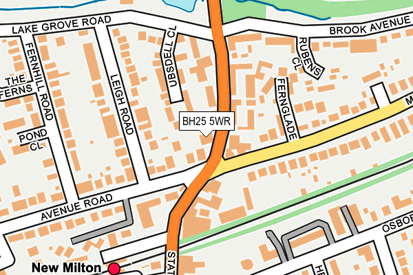 BH25 5WR map - OS OpenMap – Local (Ordnance Survey) BH25 5WR map - OS OpenMap – Local (Ordnance Survey)