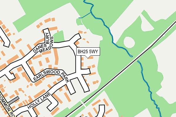 BH25 5WY map - OS OpenMap – Local (Ordnance Survey) BH25 5WY map - OS OpenMap – Local (Ordnance Survey)
