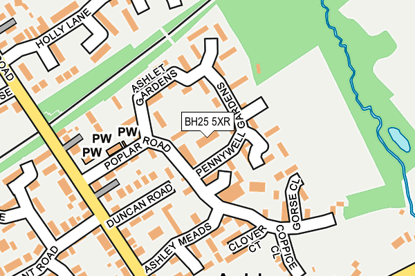 BH25 5XR map - OS OpenMap – Local (Ordnance Survey) BH25 5XR map - OS OpenMap – Local (Ordnance Survey)