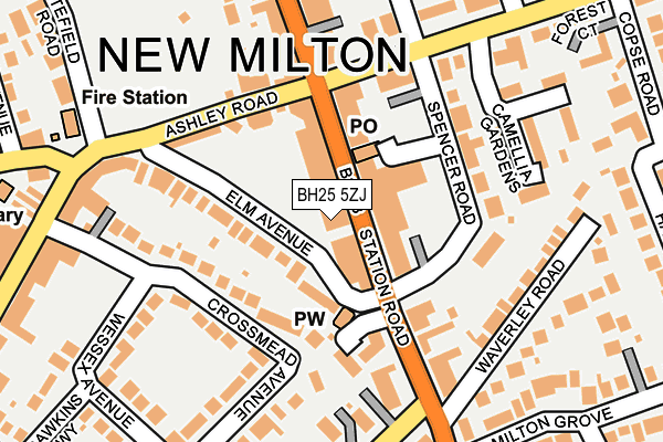 BH25 5ZJ map - OS OpenMap – Local (Ordnance Survey) BH25 5ZJ map - OS OpenMap – Local (Ordnance Survey)
