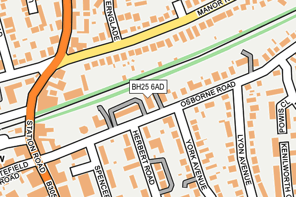 BH25 6AD map - OS OpenMap – Local (Ordnance Survey) BH25 6AD map - OS OpenMap – Local (Ordnance Survey)