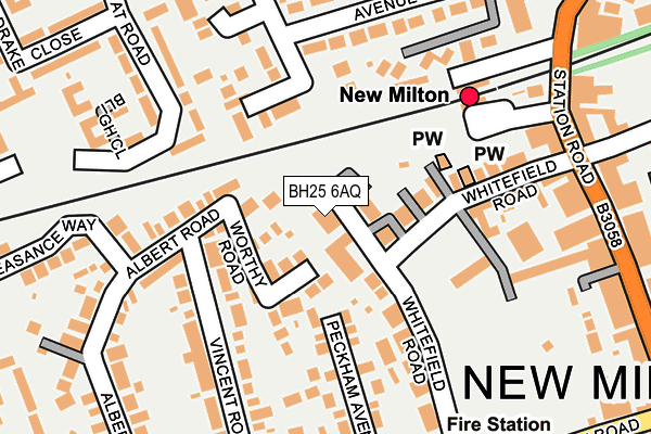 BH25 6AQ map - OS OpenMap – Local (Ordnance Survey) BH25 6AQ map - OS OpenMap – Local (Ordnance Survey)