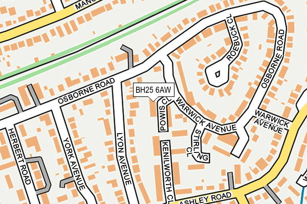 BH25 6AW map - OS OpenMap – Local (Ordnance Survey) BH25 6AW map - OS OpenMap – Local (Ordnance Survey)