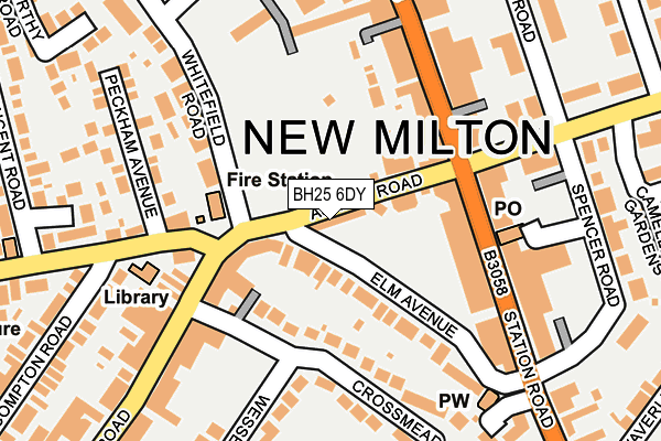 BH25 6DY map - OS OpenMap – Local (Ordnance Survey) BH25 6DY map - OS OpenMap – Local (Ordnance Survey)